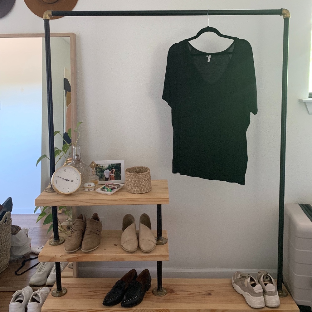 Oversized black tee